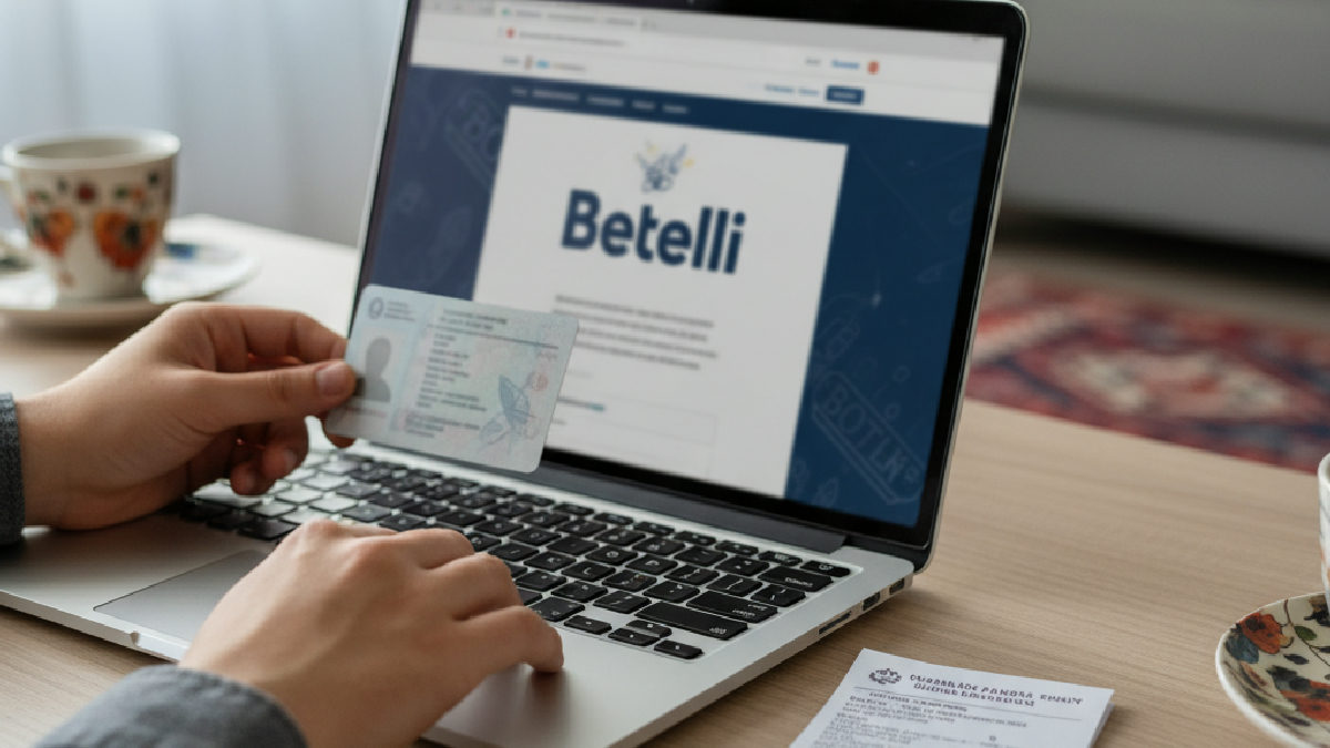 Betelli hesabı için kimlik ve adres belgelerinin dijital yüklemesi.
